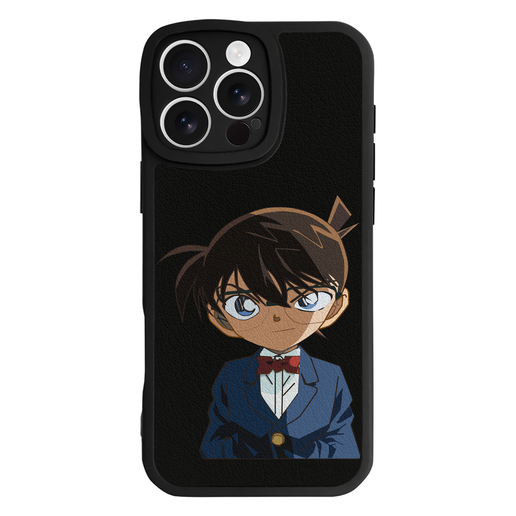 （画像用） 名探偵コナン 江戸川 コナン Detective Conan Conan Edogawa 【iPhone 16シリーズ対応】シリコンスマホケース（レザー調） 材質：シリコン